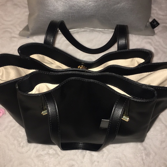 INC “HAILI TOTE”, BLACK FAUX LEATHER - Picture 8 of 15